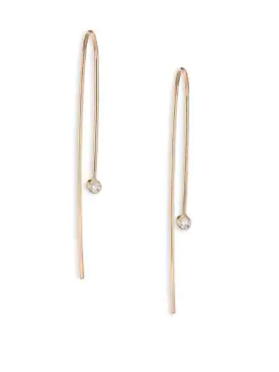 Shop Zoë Chicco Diamond & 14k Yellow Gold Threader Drop Earrings