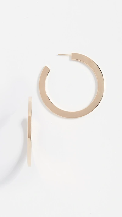Shop Bronzallure Wide Flat Large Hoops In Yellow Gold