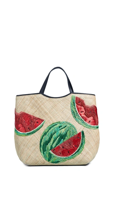 Shop Aranaz Watermelon Tote In Natural/red