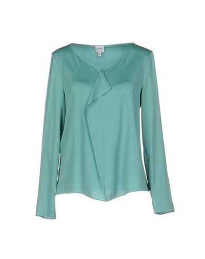 Shop Armani Collezioni Blouse In Light Green