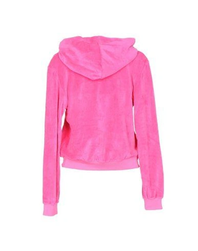 Shop Versace Hooded Sweatshirt In Fuchsia