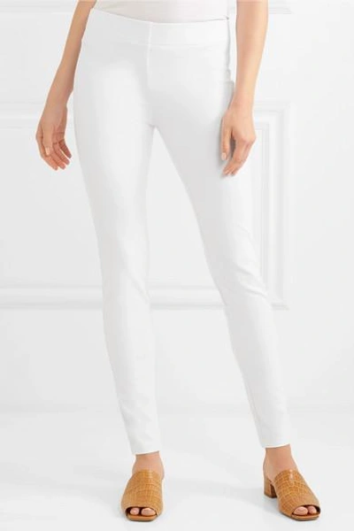 Shop Joseph Stretch-gabardine Leggings In White