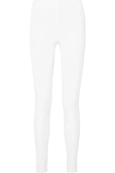 Shop Joseph Stretch-gabardine Leggings In White