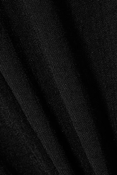Shop Cefinn Asymmetric Layered Voile Dress In Black