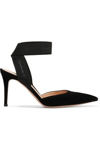 Shop Gianvito Rossi 85 Suede Pumps In Black