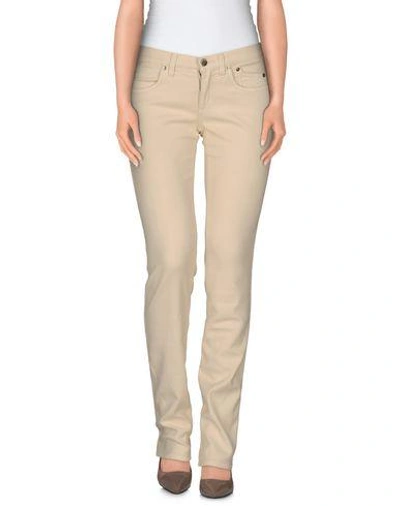 Shop Jeckerson Casual Pants In Beige