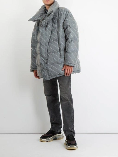 Balenciaga Men's Power Of Dreams Puffer Jacket In Grey | ModeSens