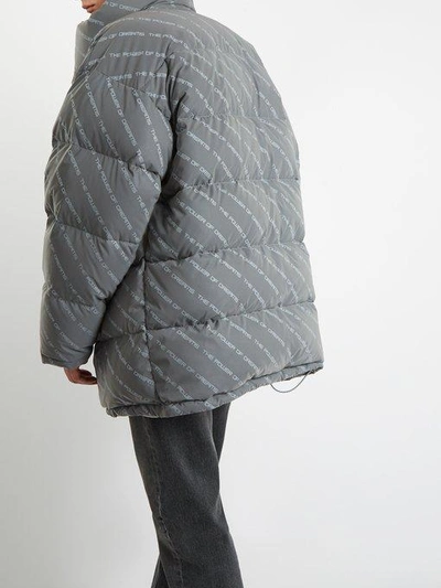 Balenciaga Men's Power Of Dreams Puffer Jacket In Grey | ModeSens