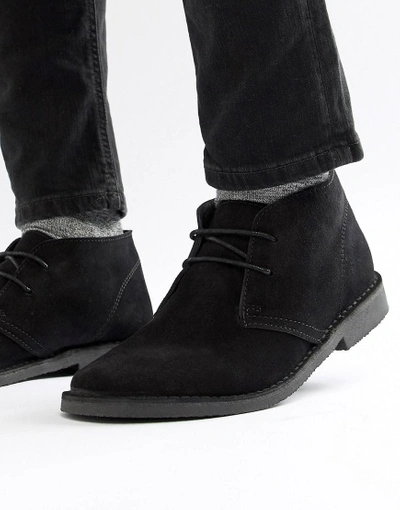 Shop Next Suede Desert Boot In Black - Black