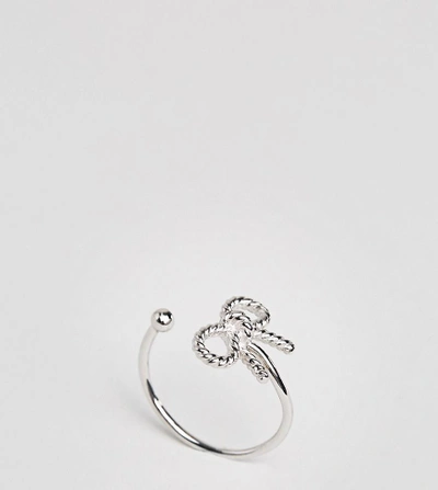 Shop Olivia Burton Silver Plated Vintage Bow Ring - Silver