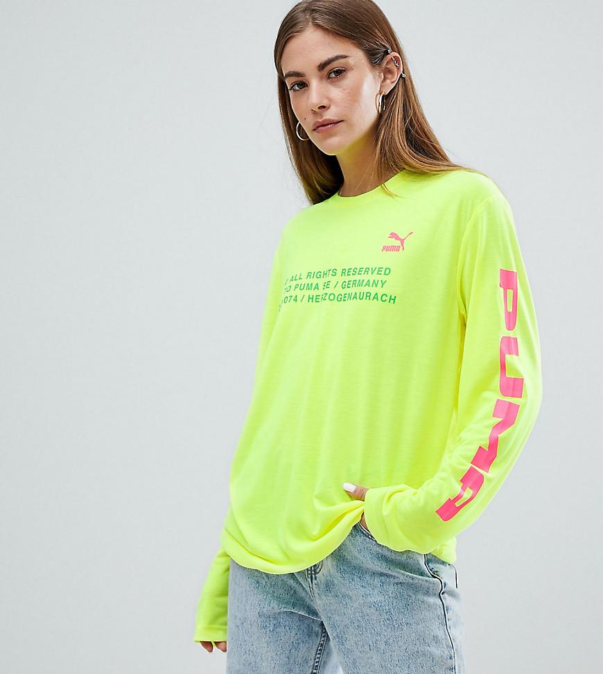 puma neon green t shirt
