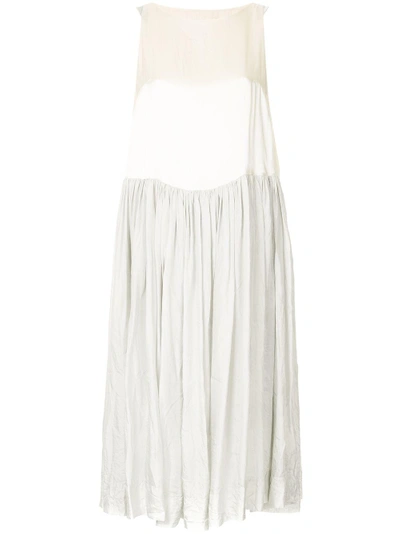 Shop Casey Casey Creased Relaxed Dress - White