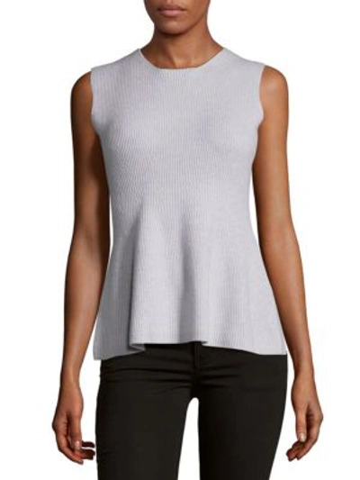 Shop Narciso Rodriguez Felted Sleeveless Top In Light Grey