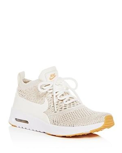 Shop Nike Women's Air Max Thea Ultra Flyknit Lace Up Sneakers In Sail
