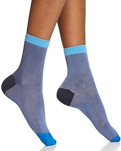 Shop Hysteria By Happy Socks Happy Socks Hysteria Grace Slinky Ankle Socks In Blue Combo