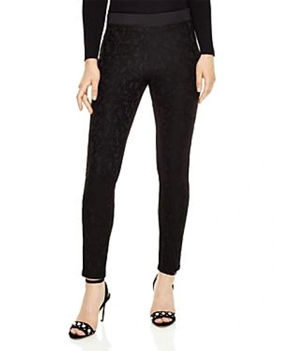 Shop Sandro Alissa Skinny Cropped Lace Pants In Black