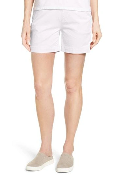 Shop Jag Jeans Ainsley Pull-on Stretch Twill Shorts In White