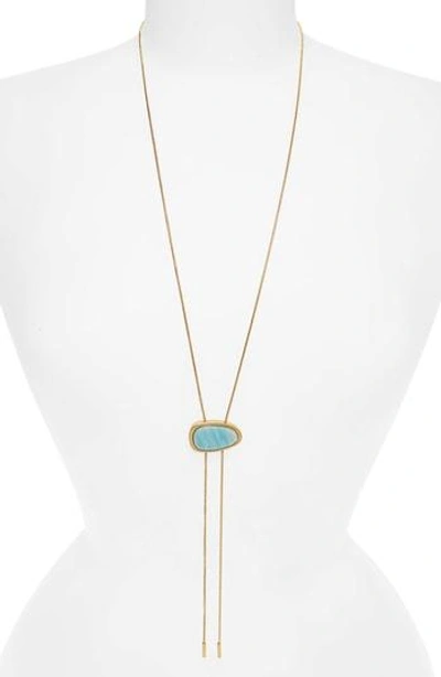 Shop Madewell Bolo Necklace In Amazonite