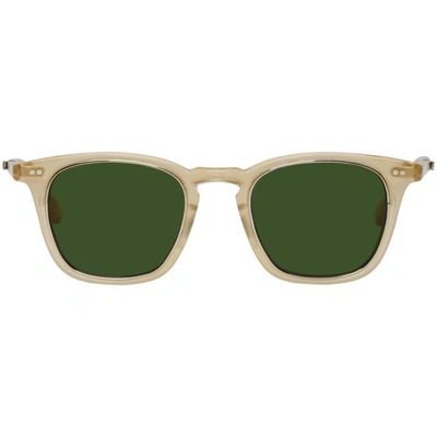 Shop Mr Leight Mr. Leight Beige Getty S 48 Sunglasses In Gr.gold/grn