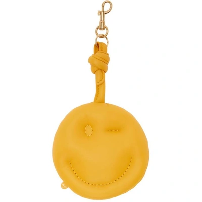 Shop Anya Hindmarch Yellow Chubby Charm Wink Keychain