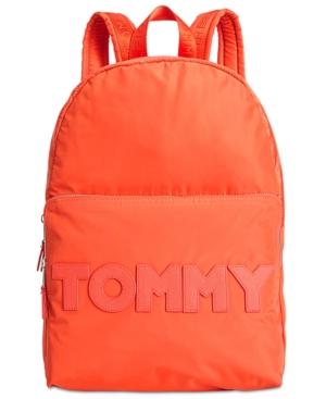 tommy hilfiger orange backpack