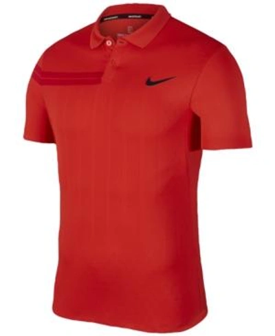 Shop Nike Men's Court Zonal Cooling Tennis Polo In Habanero Red