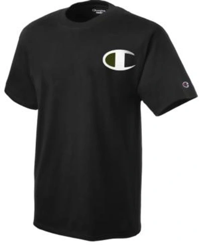 Shop Champion Men's Logo T-shirt In Black