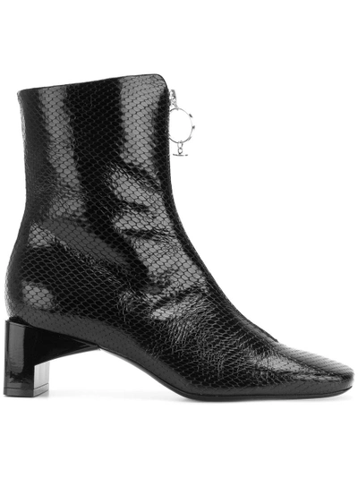Shop Alyx 1017  9sm Snakeskin Boots - Black