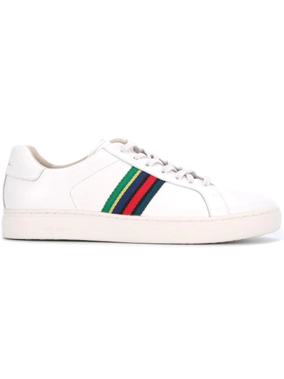 Shop Ps By Paul Smith Striped Low-top Sneakers In White
