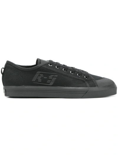 Shop Raf Simons Flat Lace-up Sneakers