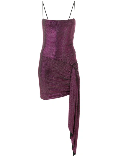 Shop Alexandre Vauthier Sparkle Fitted Dress - Pink & Purple
