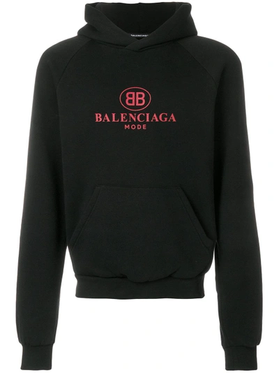 Shop Balenciaga Graphic Logo Hoodie