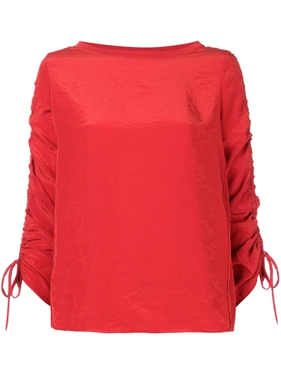 Shop Marc Cain Ruched Sleeve Blouse