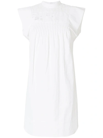 Shop Chloé Cut Out Detail Shift Dress - White