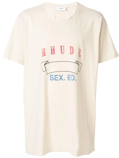 Shop Rhude Printed T-shirt