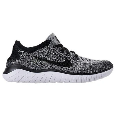 Shop Nike Women's Free Rn Flyknit 2018 Running Shoes, Grey - Size 8.0