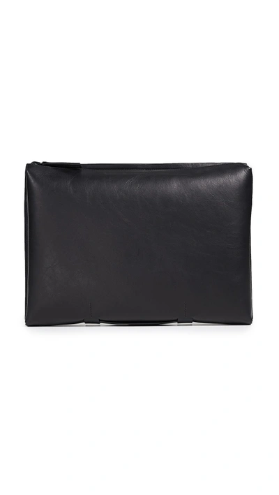 Shop Troubadour Leather Portfolio In Black