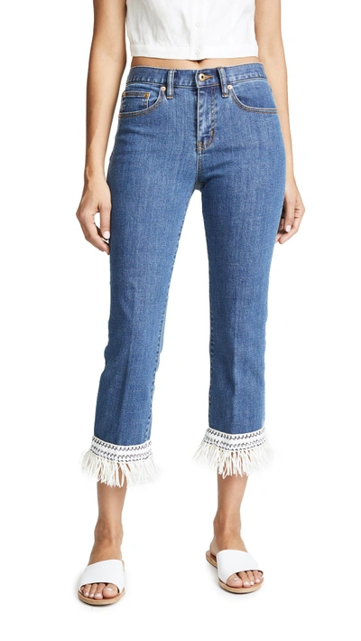 Shop Tory Burch Connor Jeans In Medium Stone Wash