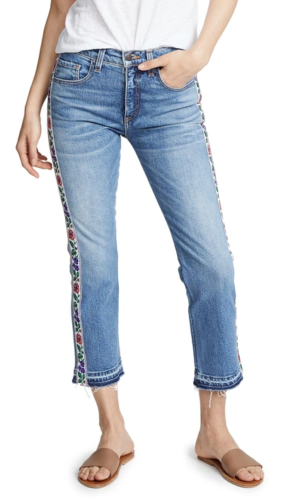 Shop Veronica Beard Jean Ines Girlfriend Jeans In Pipeline