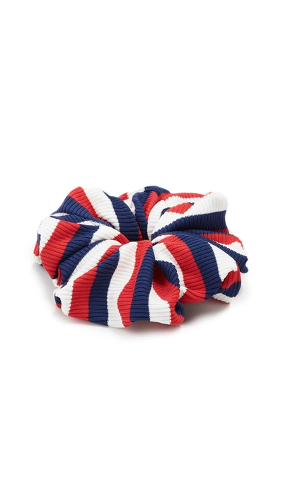 Shop Solid & Striped The American Rib Scrunchie In Red/blue/white