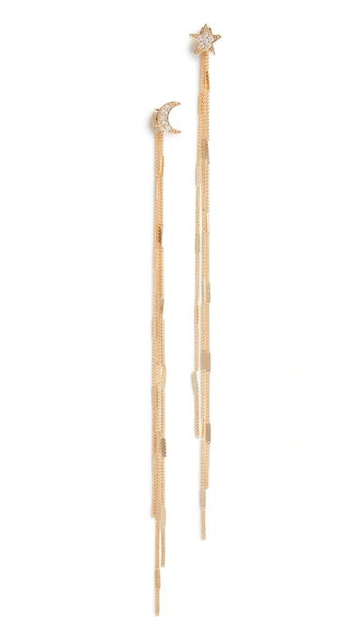 Shop Jules Smith Cosmos Earrings In Yellow Gold