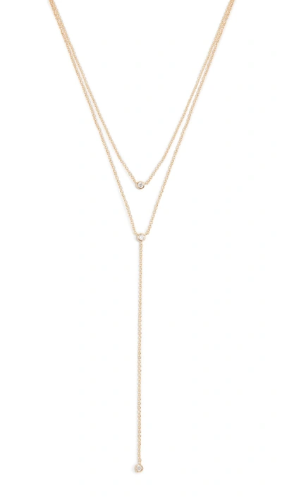 Shop Jules Smith Double Layer Drop Necklace In Yellow Gold
