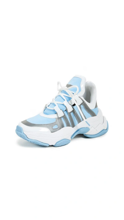 Shop Jeffrey Campbell Wifi Trainers In Baby Blue