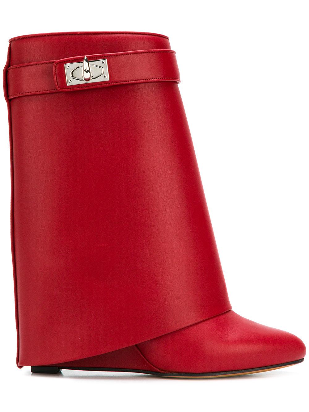 givenchy shark boots red