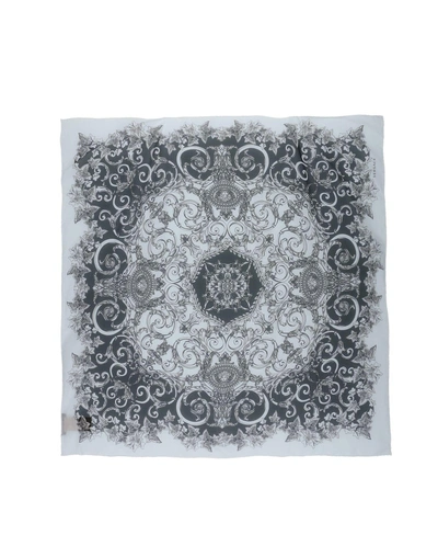 Shop Versace Square Scarf In White