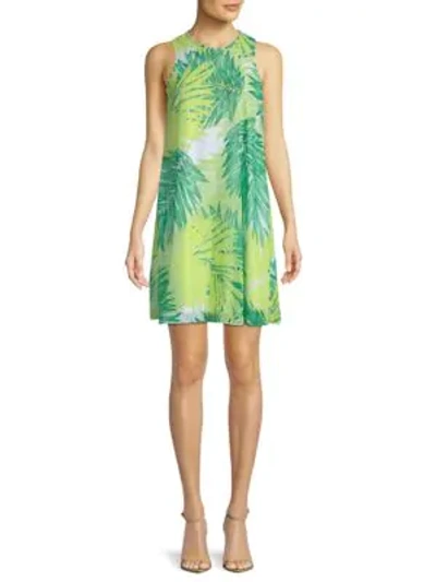 Shop Calvin Klein Botanical-print Mini Dress In Meadow