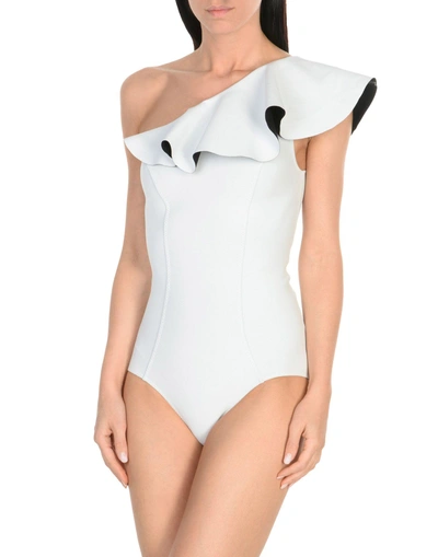 Shop Lisa Marie Fernandez One-piece Swimsuits In White