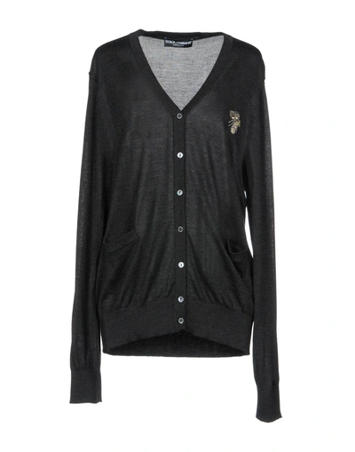 Shop Dolce & Gabbana Cardigan In Steel Grey