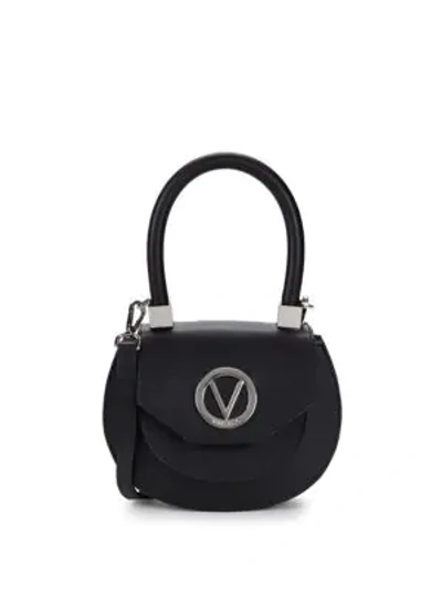 Shop Valentino By Mario Valentino Small Talia Leather Bag In Black