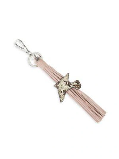 Shop Sam Edelman Bird Tassel Split Key Ring In Pink Mauve